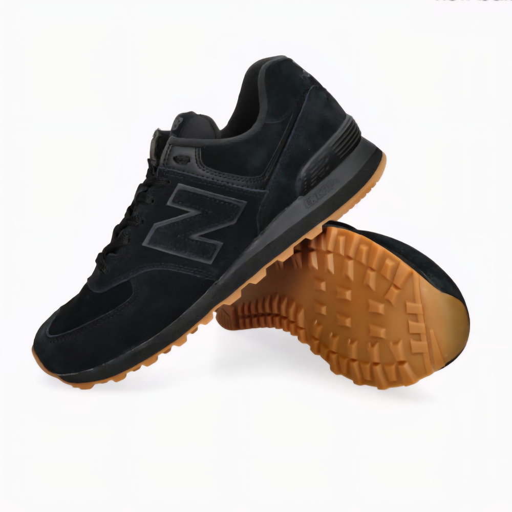 New Balance Black Sneakers with Gum Sole